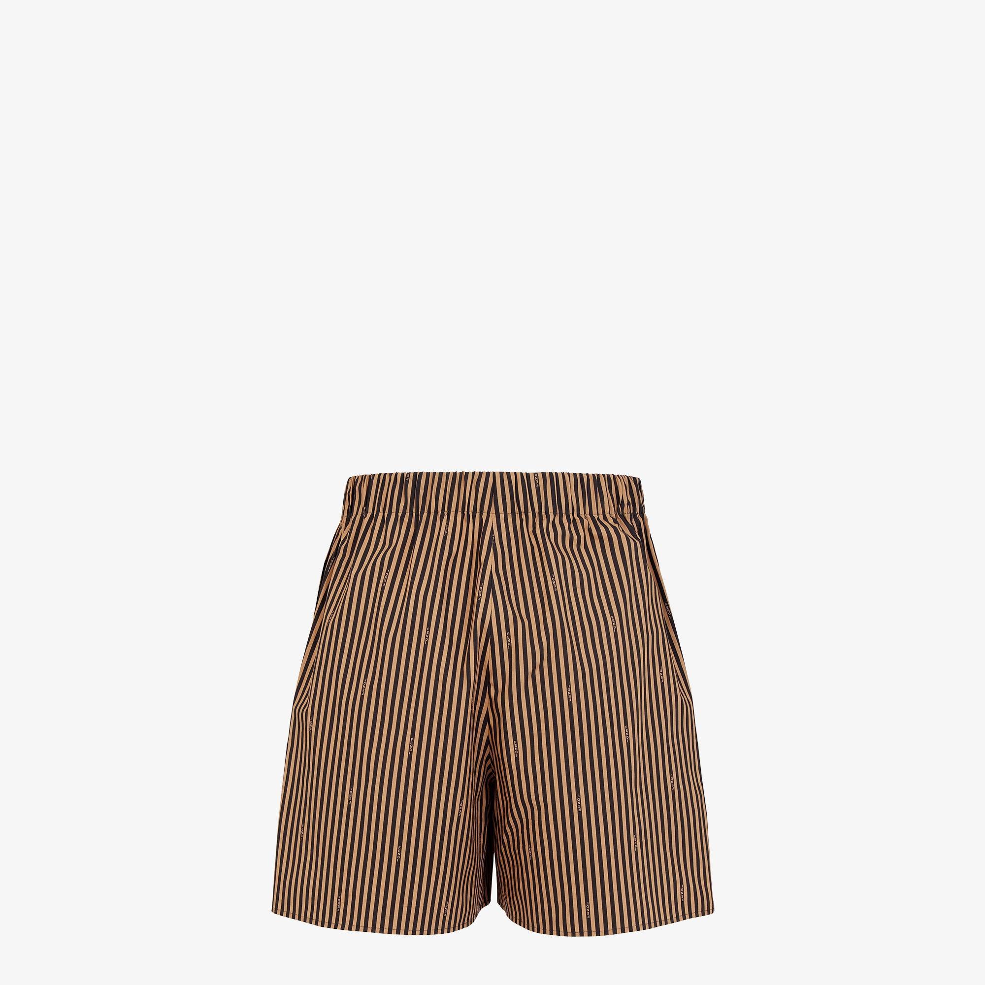 BermudasBrown Pequin poplin shorts Product Image