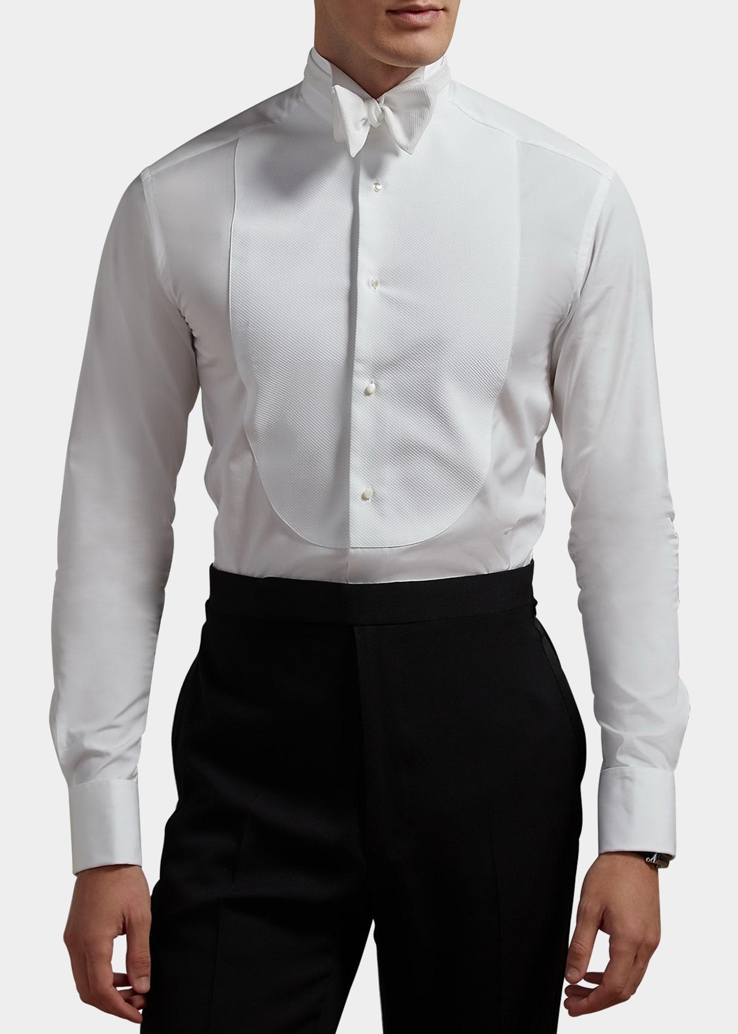 Mens Winged Pique-Bib Dress Shirt Product Image