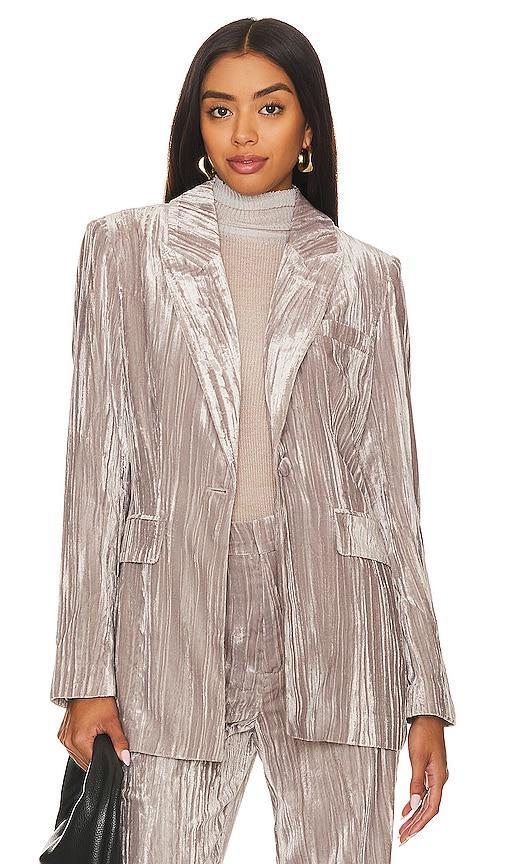 Steve Madden Imaan Crushed Velvet Boyfriend Blazer Product Image