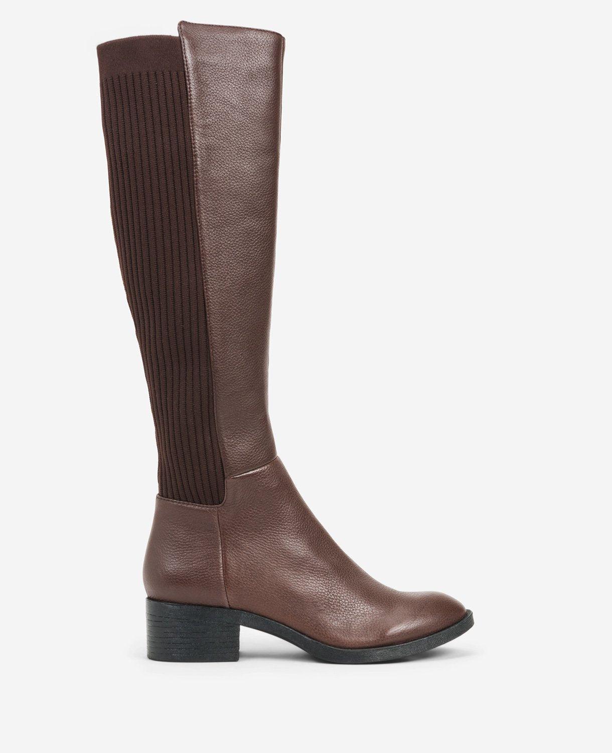 Kenneth Cole New York Levon Boot (Chocolate Leather) Women's Zip Boots Product Image
