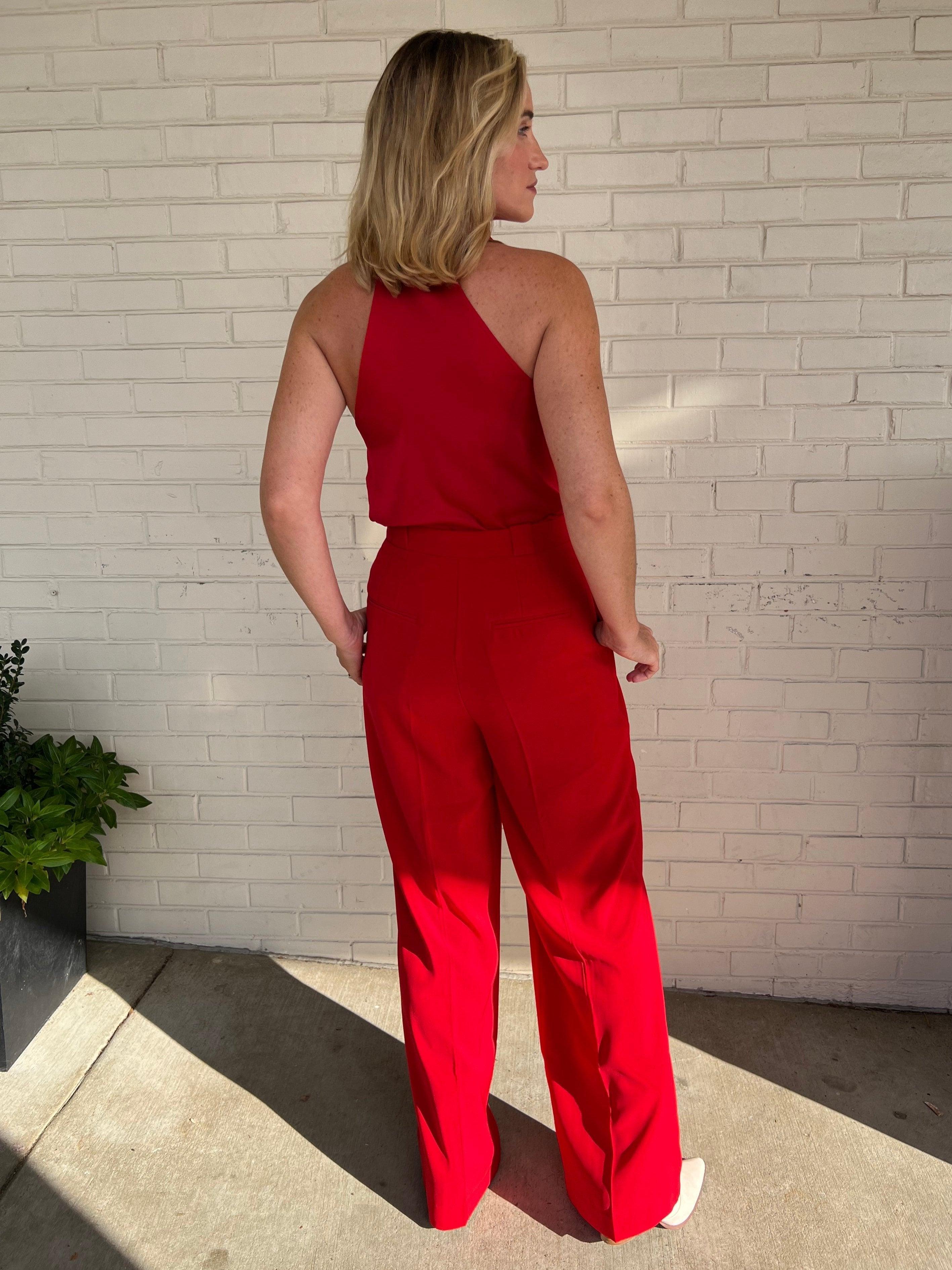 [ASTR The Label] Bryony High Waisted Trouser Pants - Red Product Image