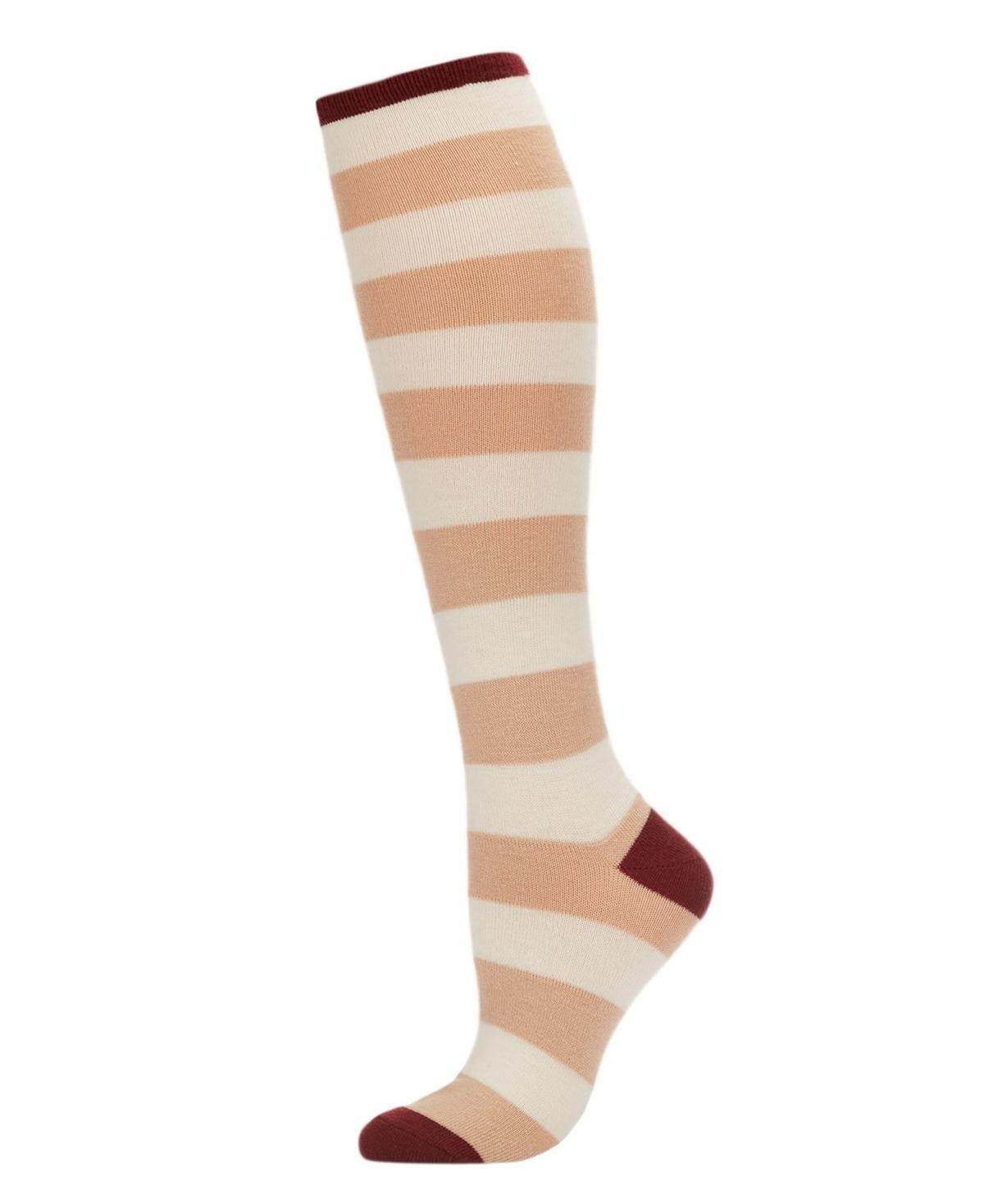 MeMoi Womens Shaded Stripes Cashmere Blend Knee High Socks Product Image