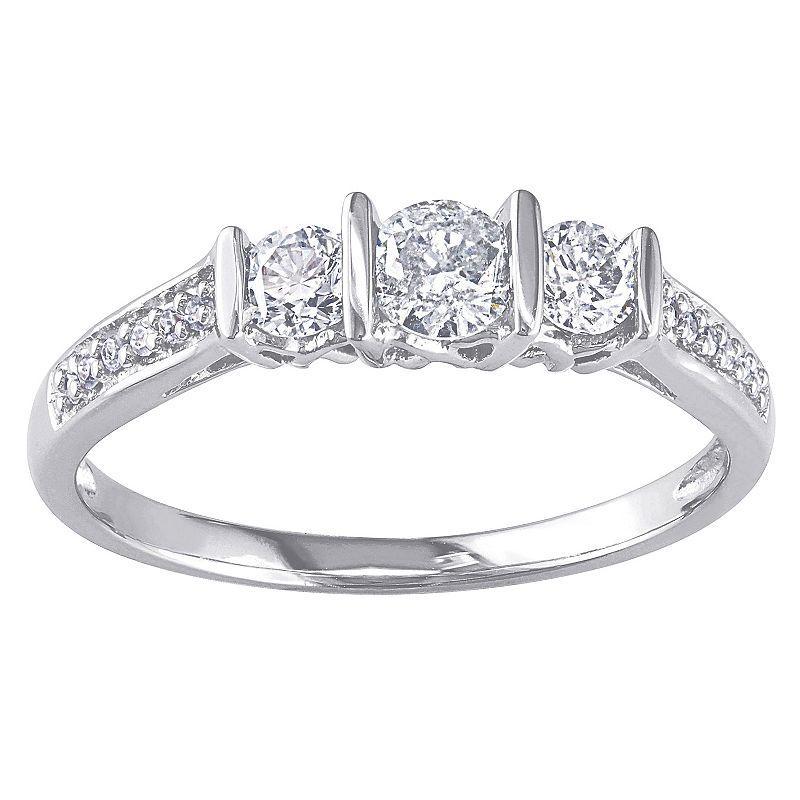 Stella Grace 10k White Gold 1/2 Carat T.W. Diamond Ring, Womens Product Image