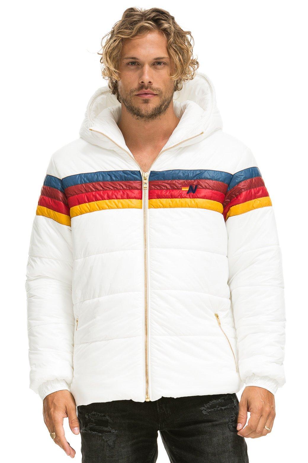 4 STRIPE LUXE TREKKER JACKET - GLOSSY WHITE Male Product Image