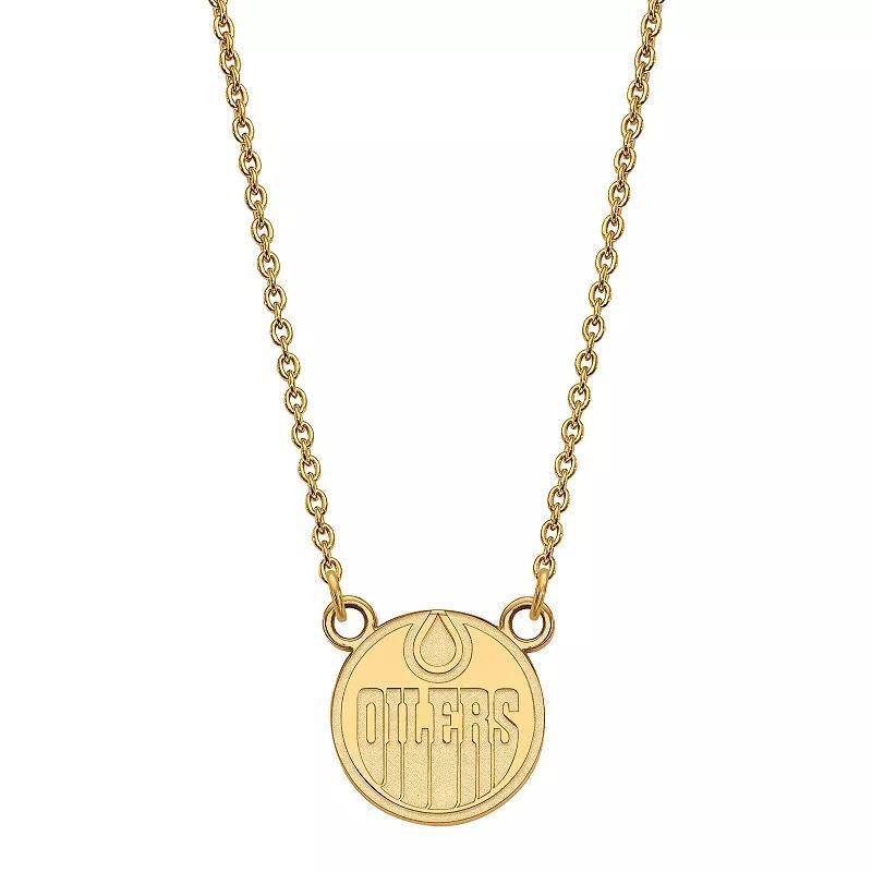 LogoArt 14k Gold Edmonton Oilers Small Logo Pendant Necklace, Womens 14k Yellow Gold Product Image