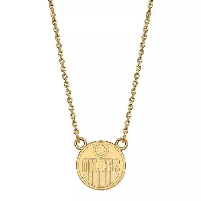 LogoArt 14k Gold Edmonton Oilers Small Logo Pendant Necklace, Womens 14k Yellow Gold Product Image