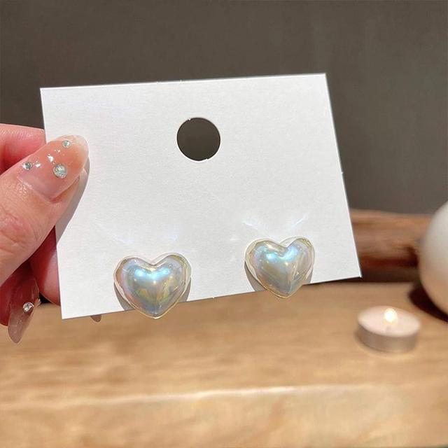 Heart Faux Pearl Earring Product Image