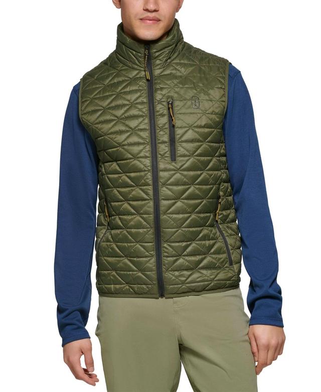 Bass Outdoor Mens Delta Diamond Quilted Packable Puffer Vest - Military Olive Product Image