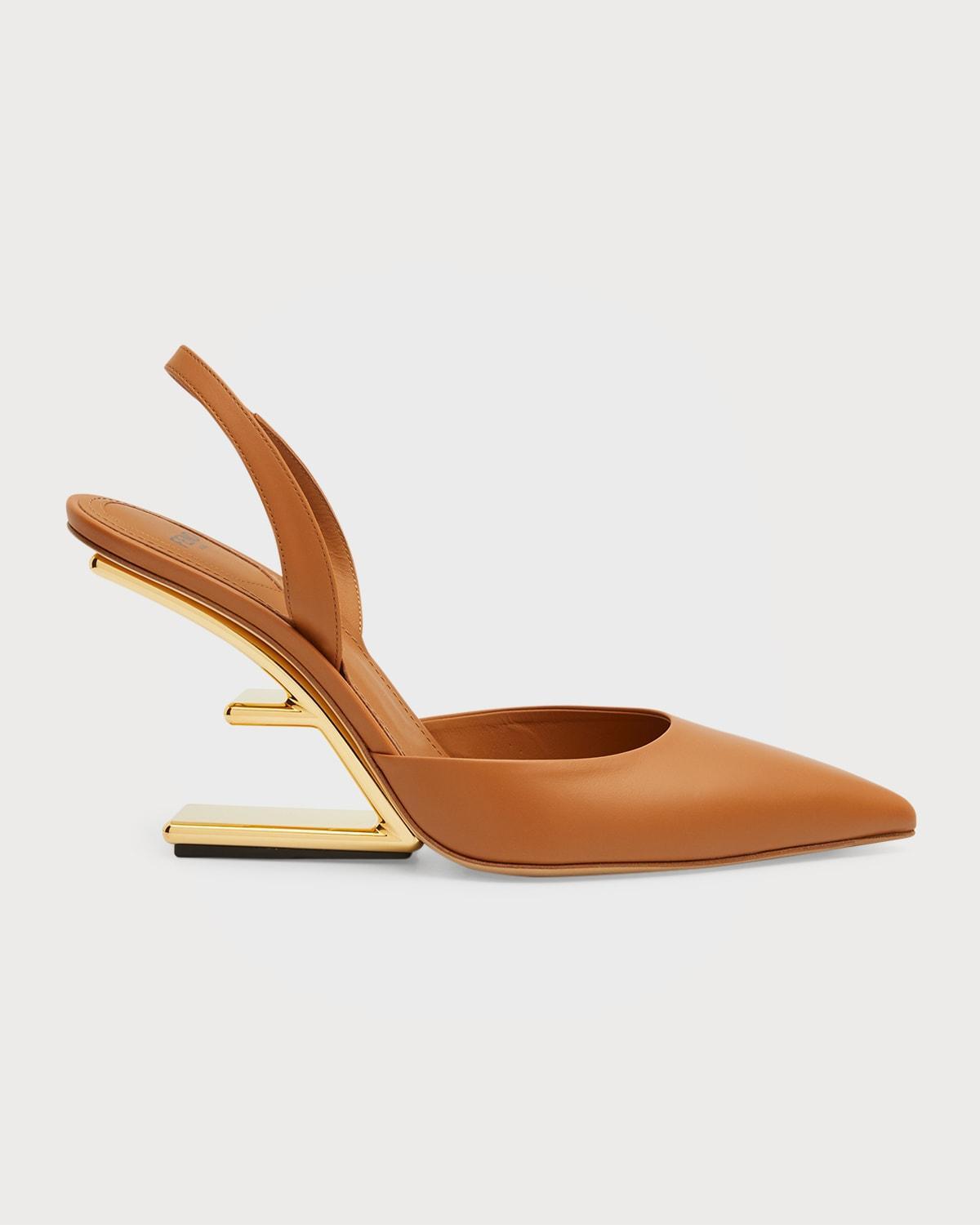 Fendi First F Heel Slingback Pointed Toe Pump Product Image