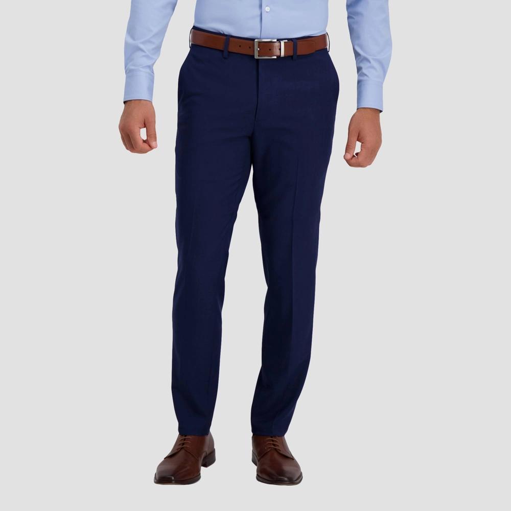 Haggar H26 Men's Premium Stretch Slim Fit Dress Pants - Midnight Blue 36x32 product image