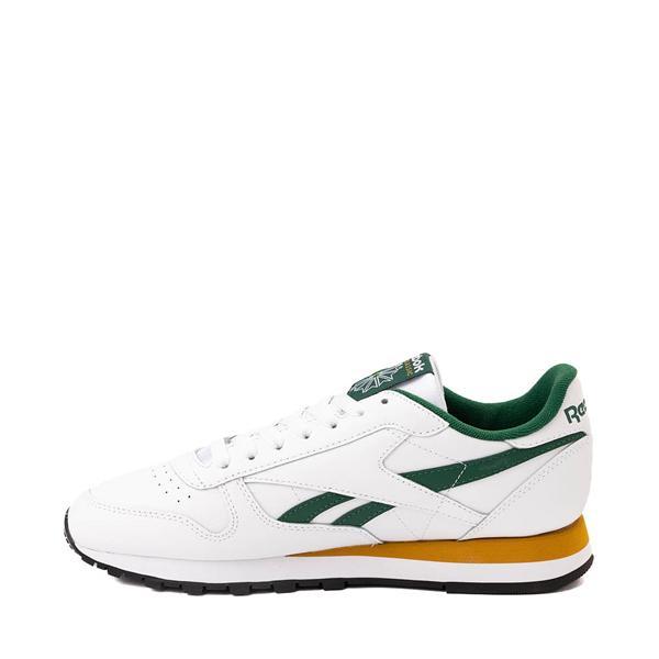 Mens Reebok Classic Leather Athletic Shoe Dark Green / Retro Gold Product Image