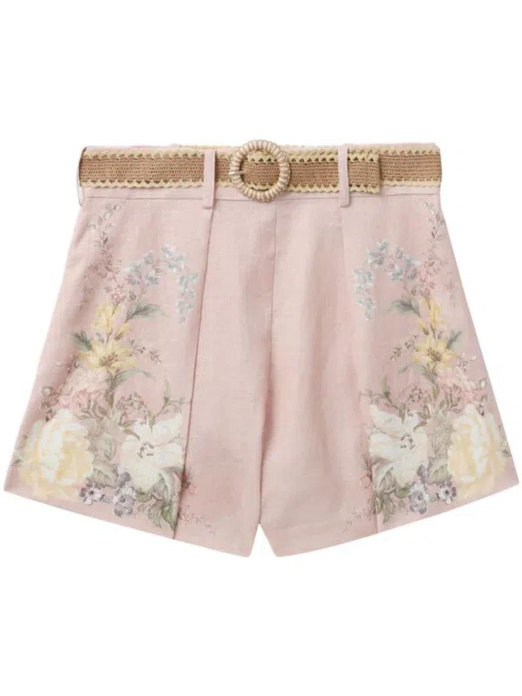 ZIMMERMANN Shorts In Pink Floral Product Image