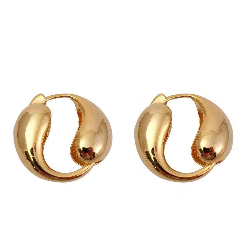 Polished Alloy Hoop Earring Product Image