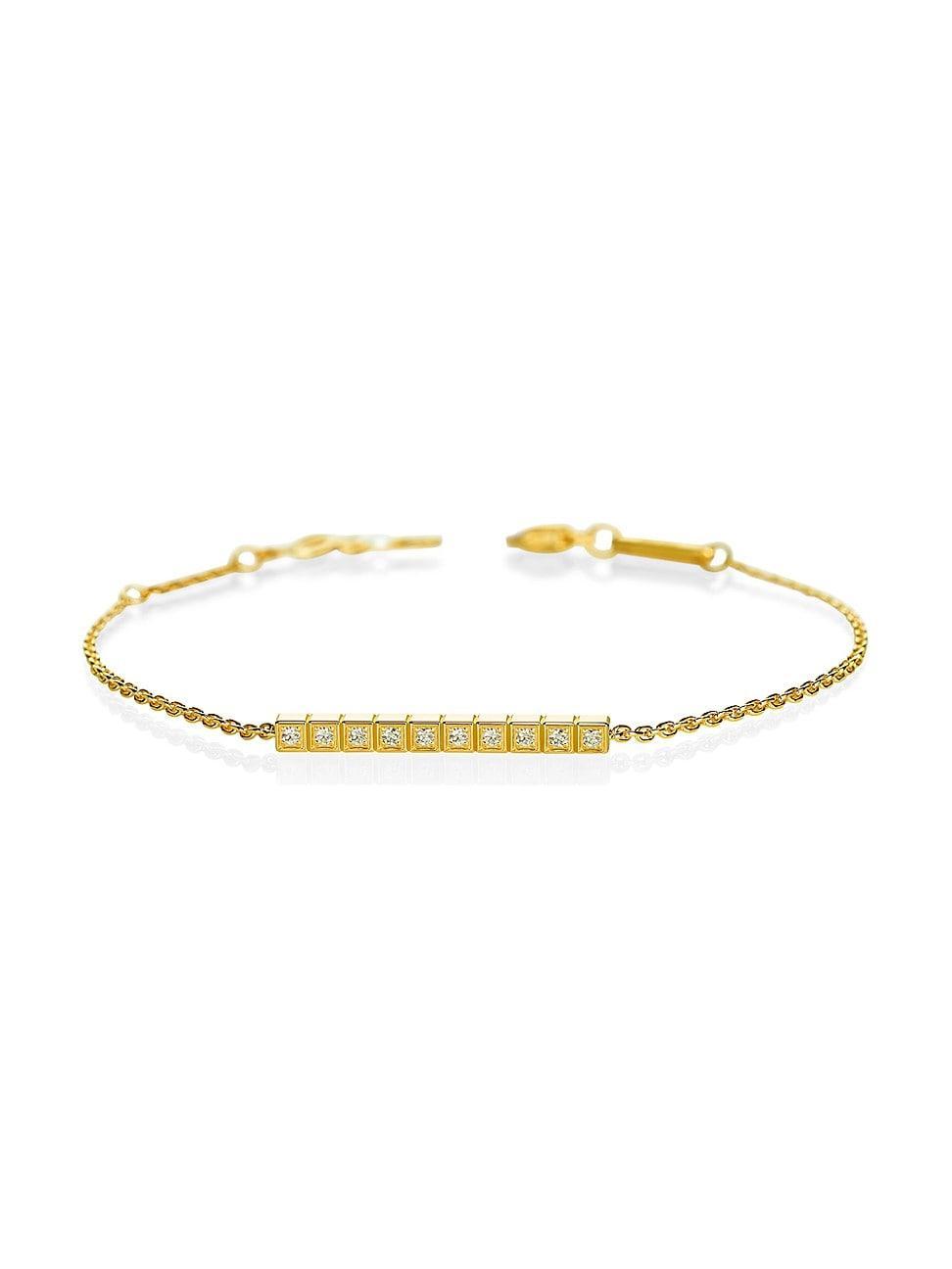 Ice Cube Diamond & 18K Yellow Gold Bracelet Product Image