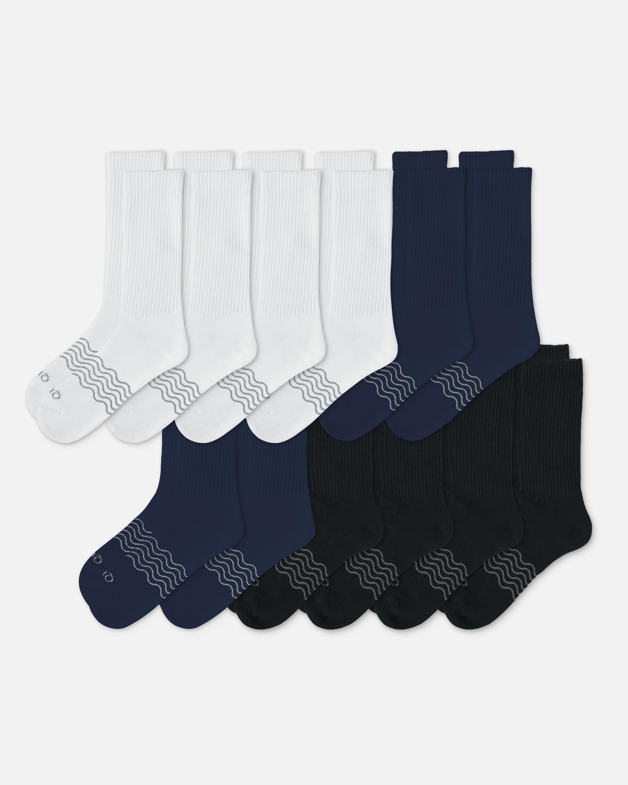 Everyday Cotton Solid Crew Socks (12-pack) Product Image