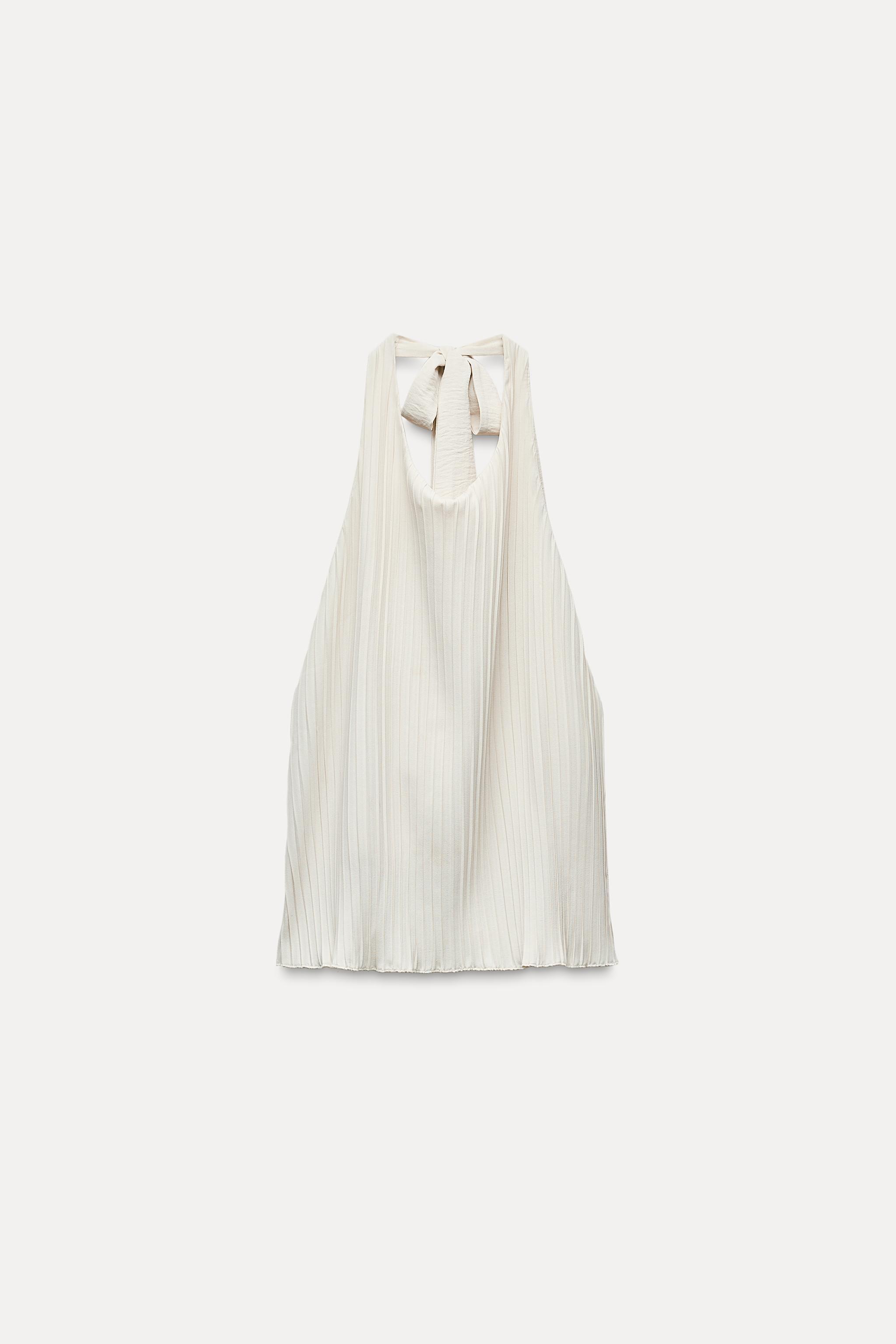 PLEATED HALTER TOP Product Image