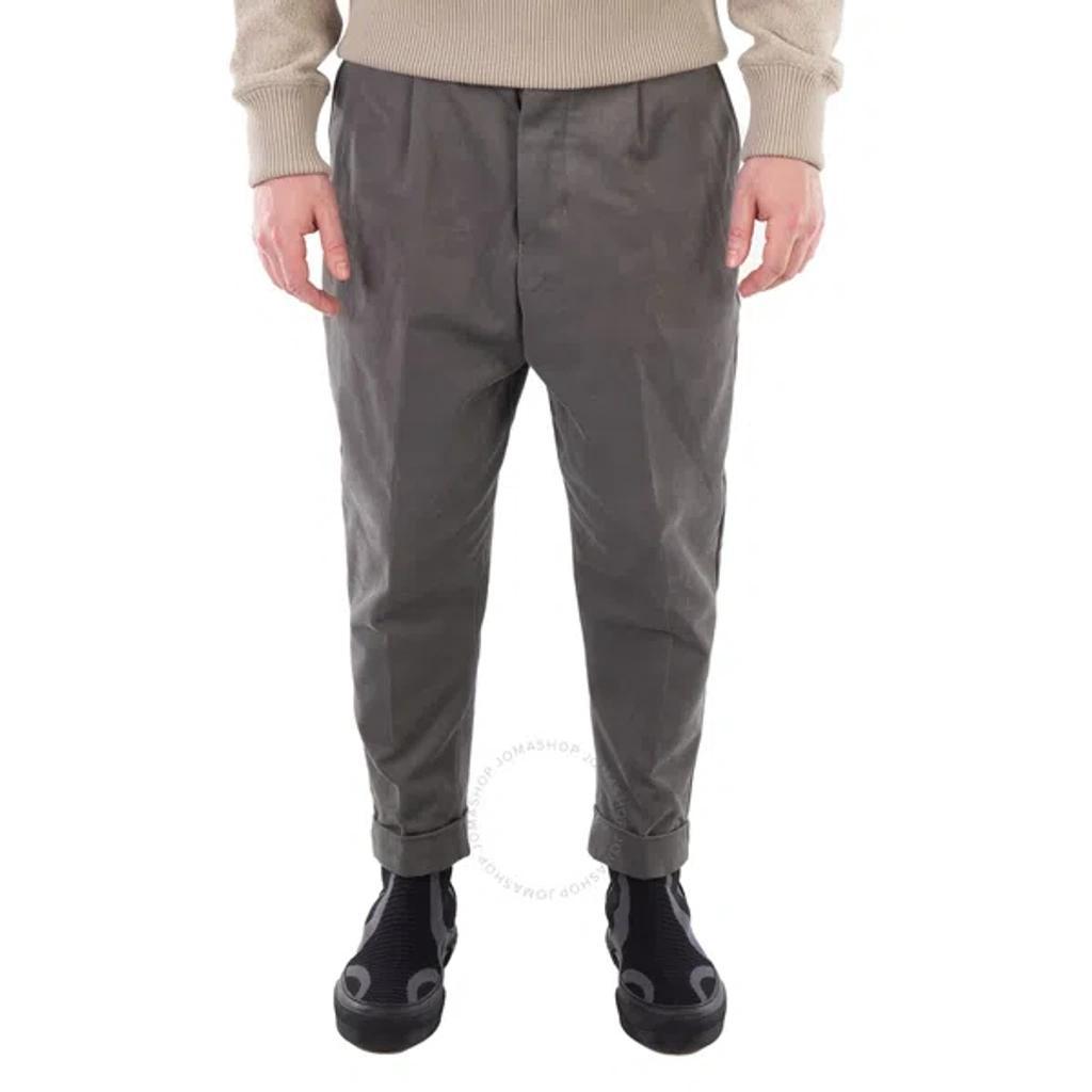 Ami Paris Men's Gris Mineral Carrot Oversized Trousers In Green Product Image