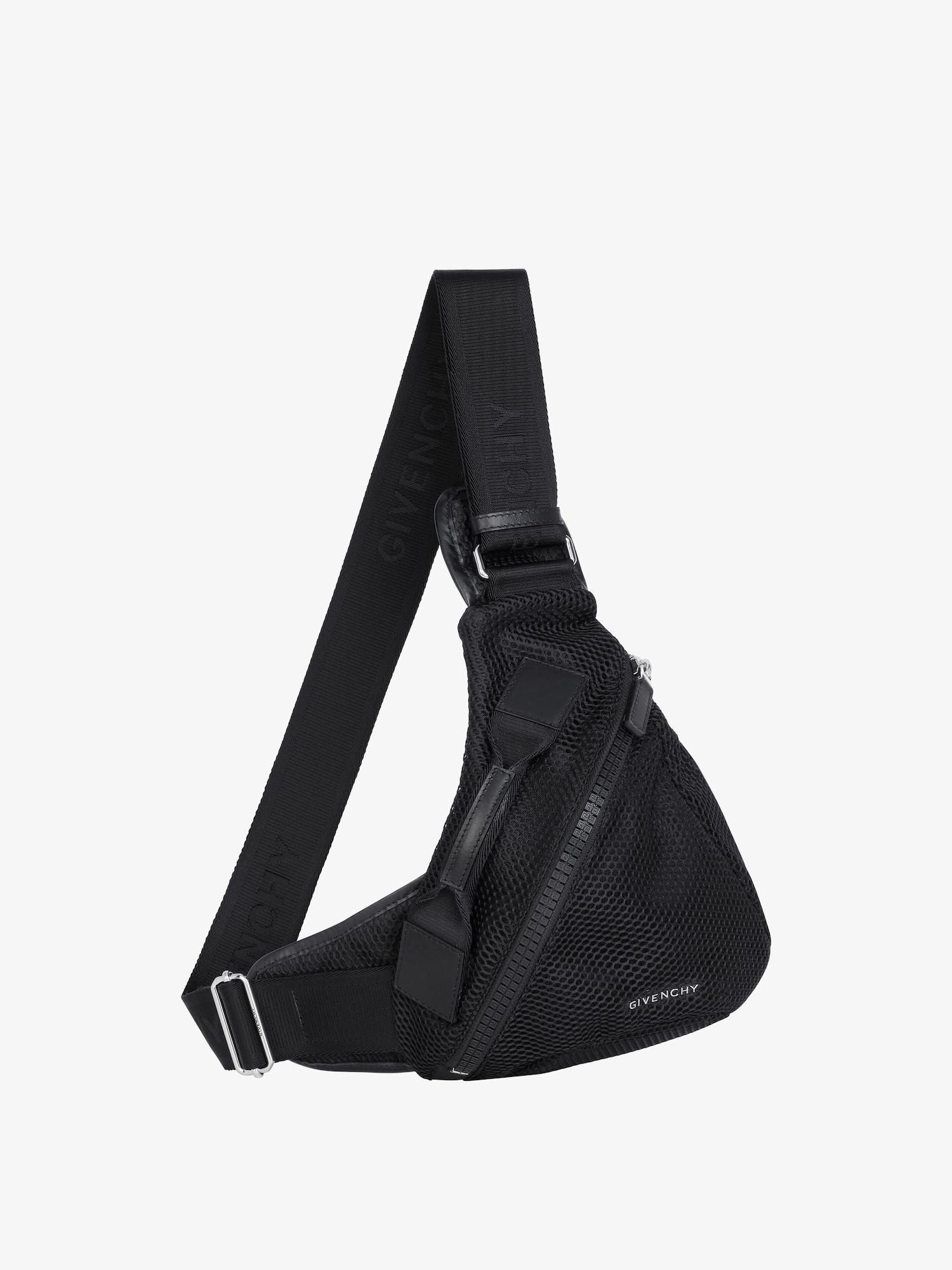 Small G-Zip Triangle bag in mesh Product Image