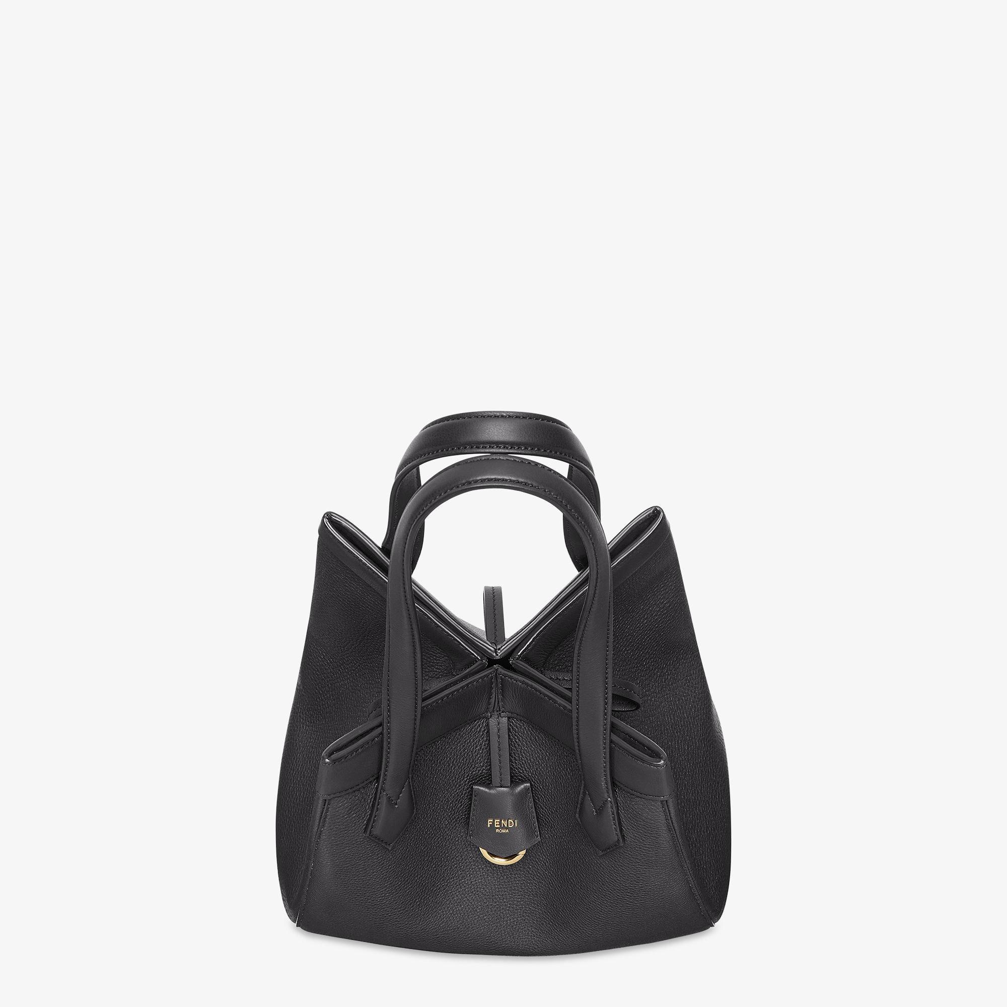 Fendi Origami MediumBlack leather bag that can be transformed Product Image