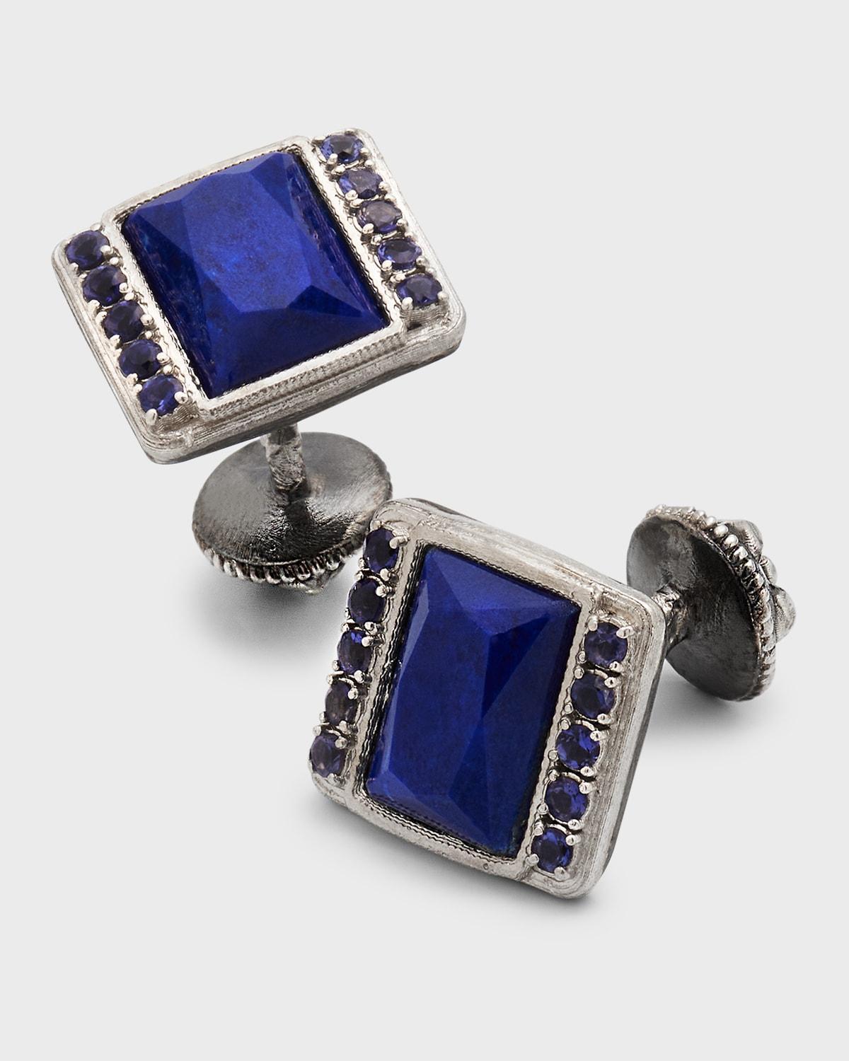 Mens Lapis Cufflinks with Iolite Product Image