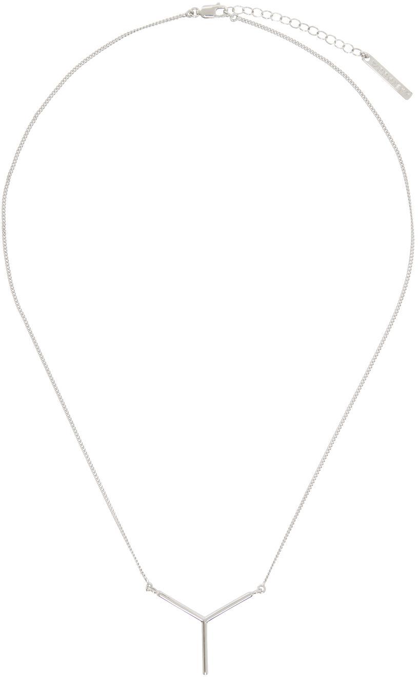 Silver Mini Y Necklace Product Image