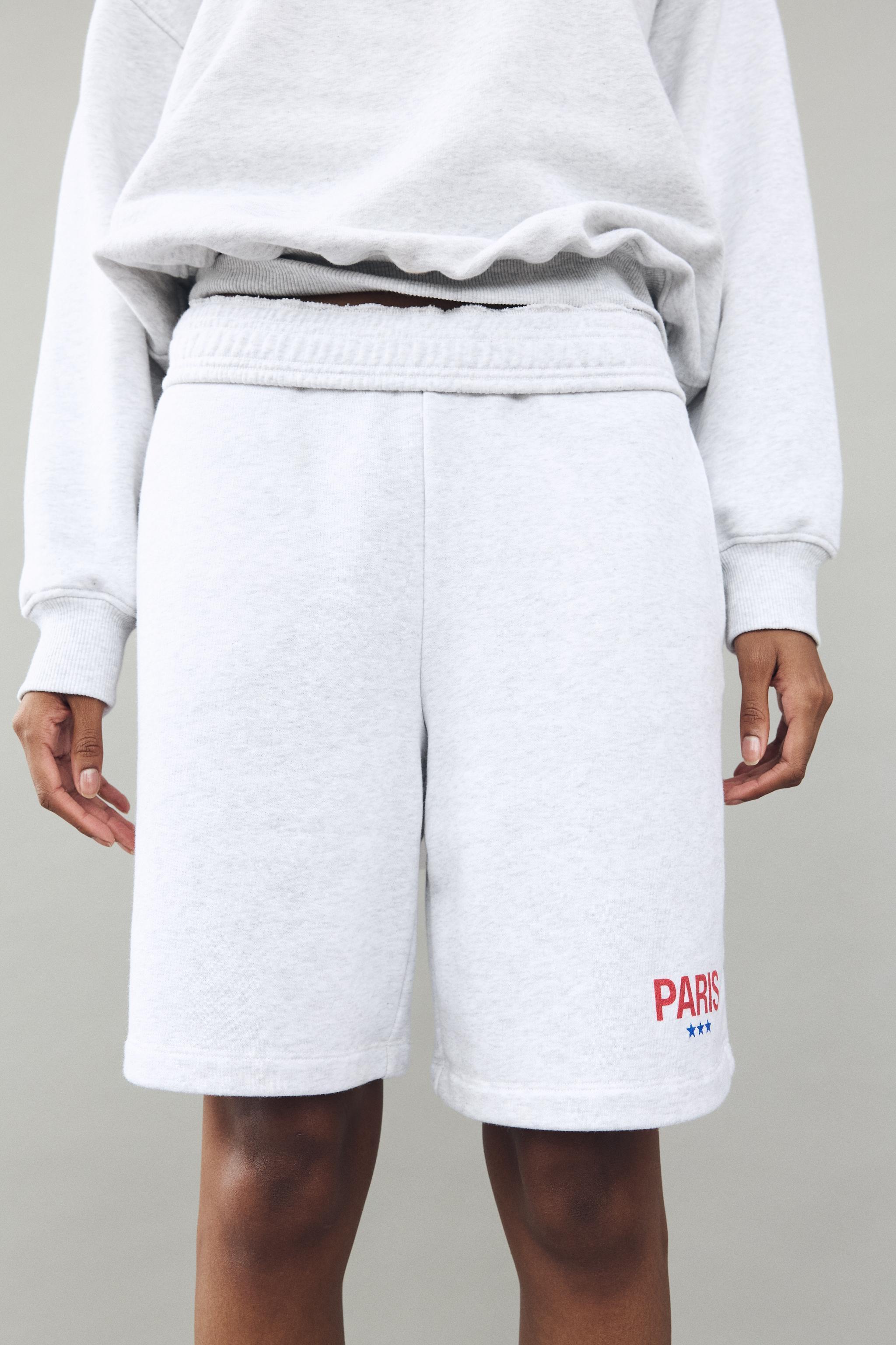 PLUSH SHORTS WITH TEXT Product Image