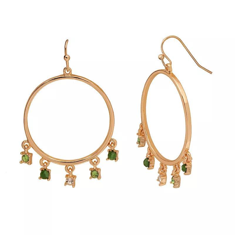 LC Lauren Conrad Hoop Drop Earrings, Womens, Gold Product Image