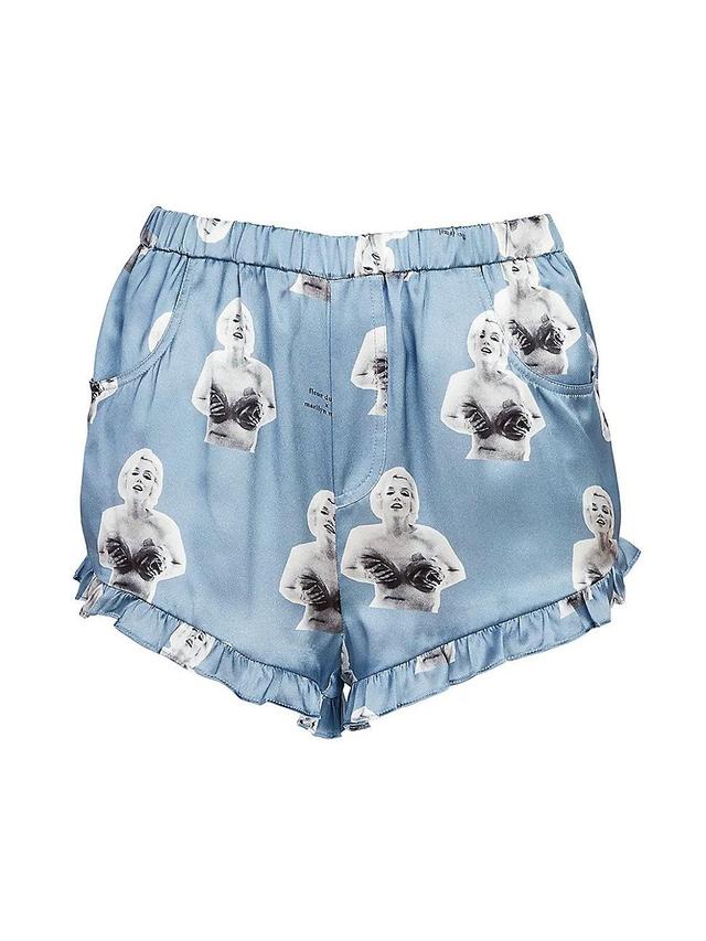 Womens Fleur du Mal x Marilyn Monroe Ruffle Pajama Shorts Product Image