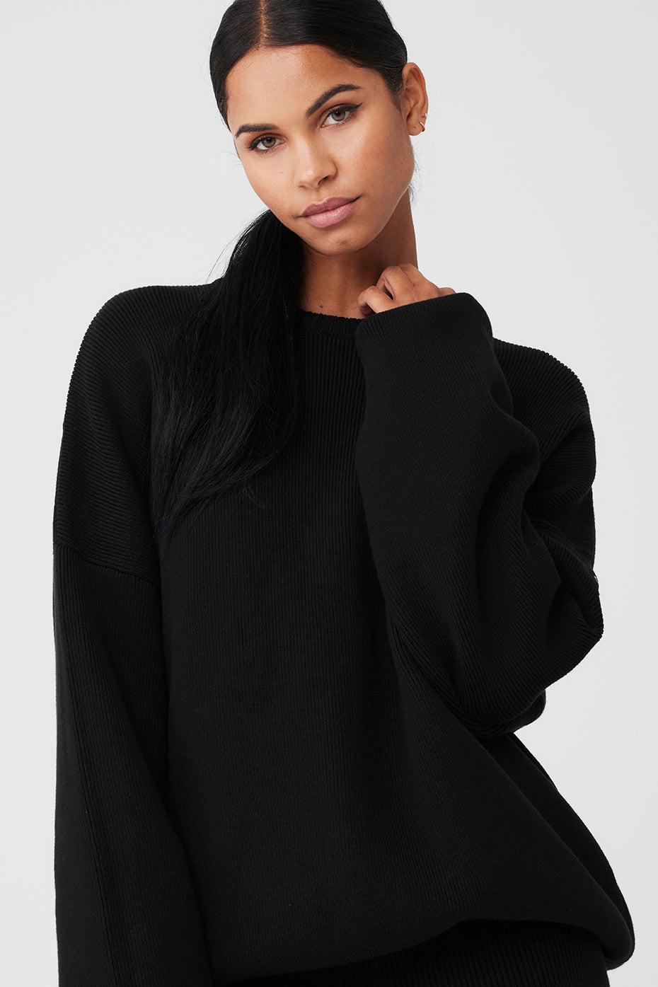 Scholar Crew Neck Sweater - Black Product Image