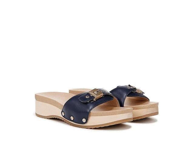 Dr. Scholl's Original Too Slide Sandal (Navy Leather) Women's Sandals Product Image