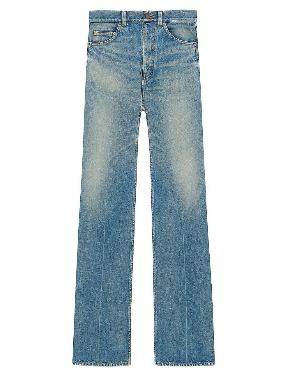 Mens 70s Flared Jeans In Medium Denim Product Image