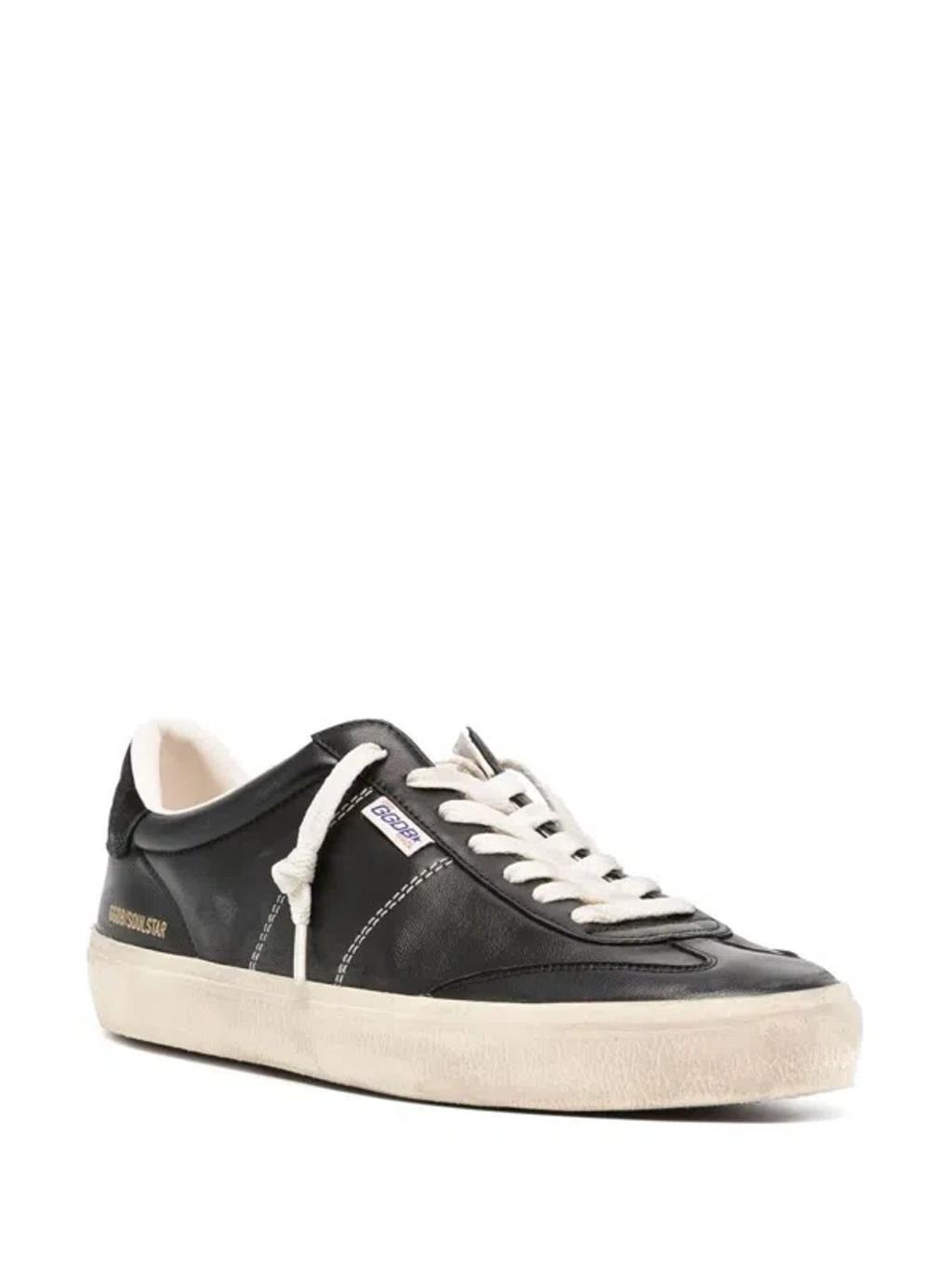 GOLDEN GOOSE Soul Star Trainer In Black Product Image