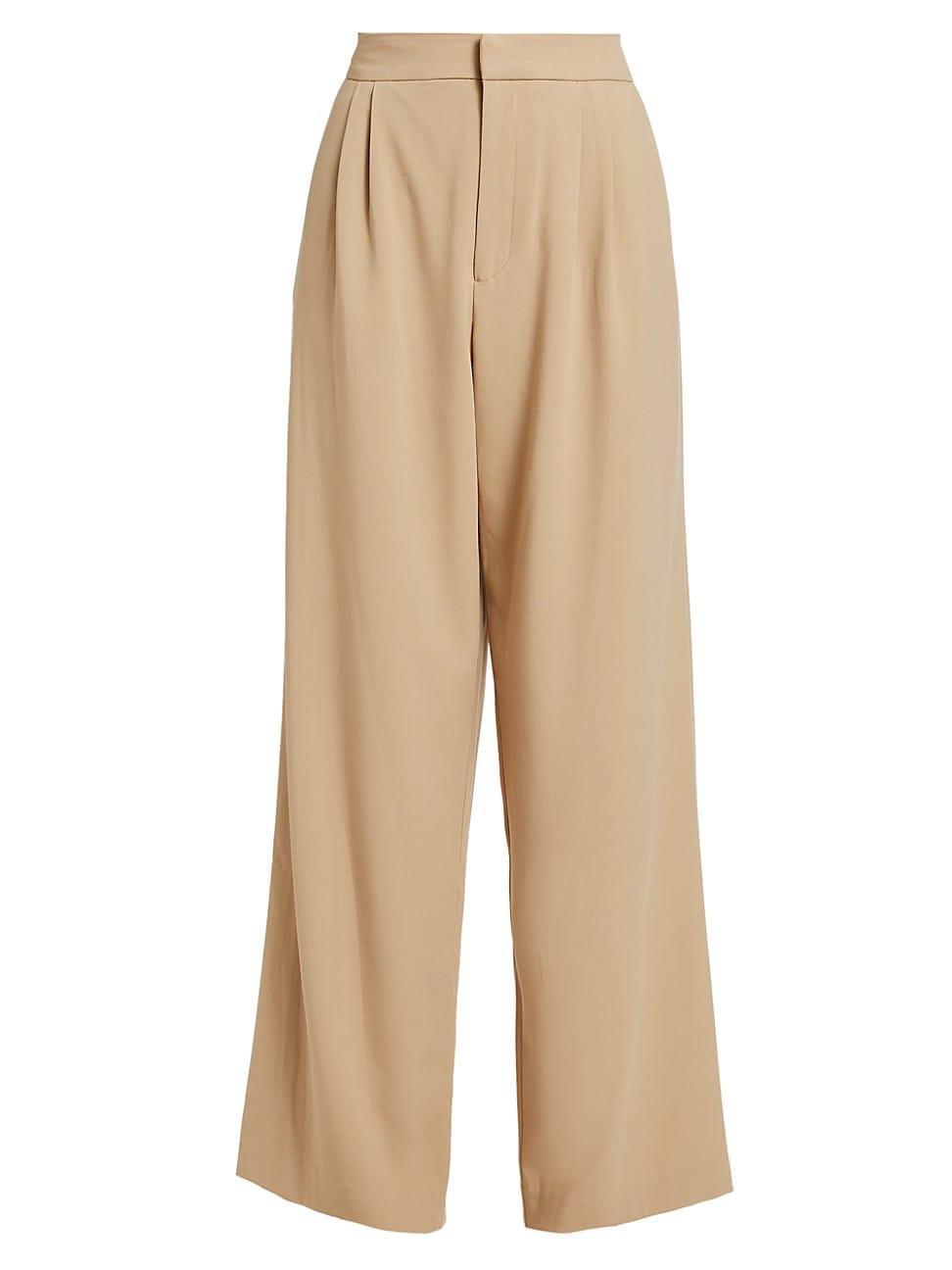 Womens Wilshire Pleated Twill Wide-Leg Trousers Product Image