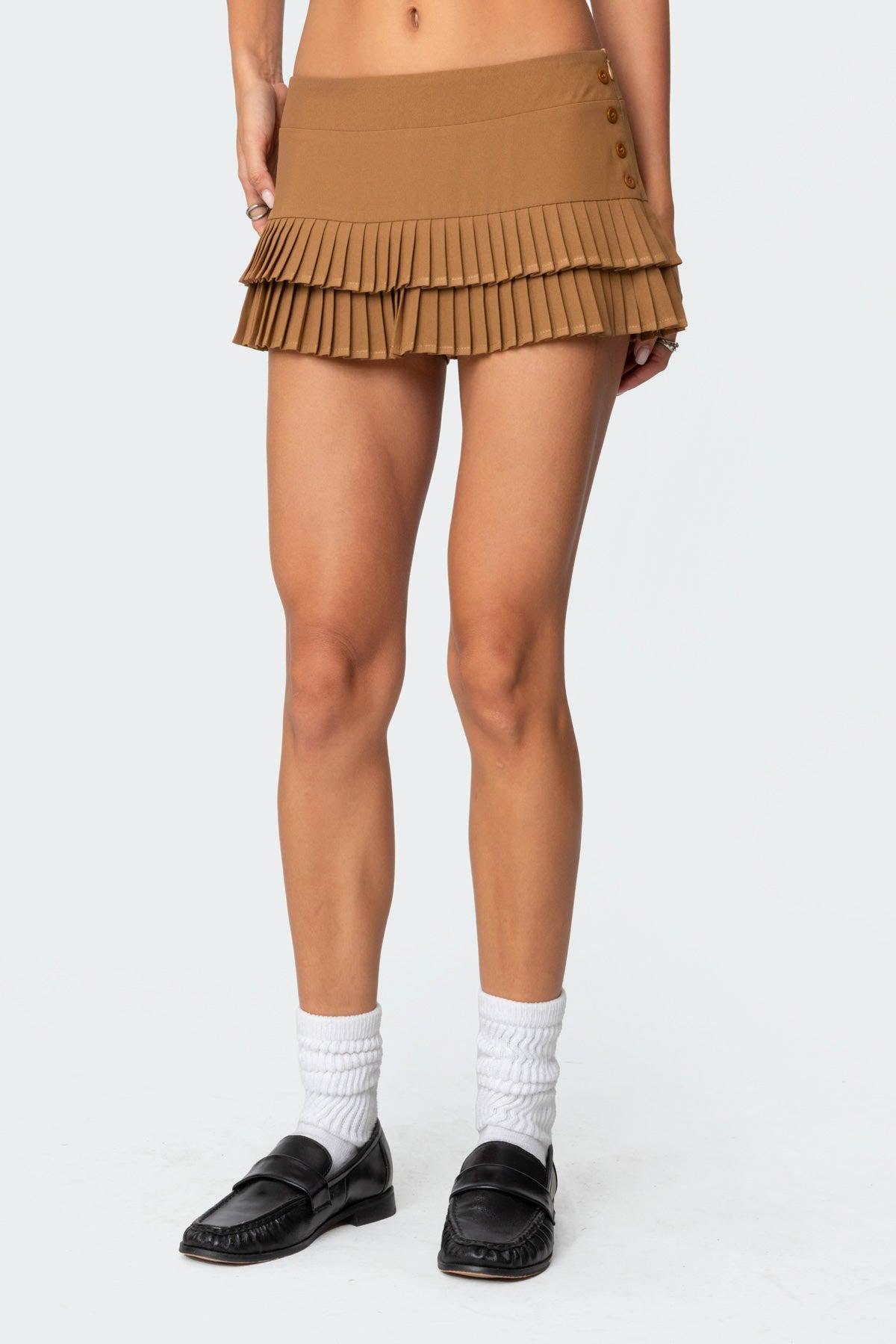 Double Pleated Mini Skort Product Image