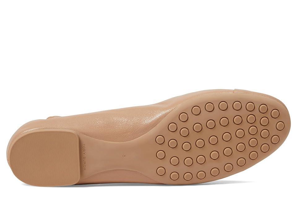 Tory Burch Claire Cap-Toe Ballet C-Wdith (Light Sand/Gold/Silver) Women's Shoes Product Image