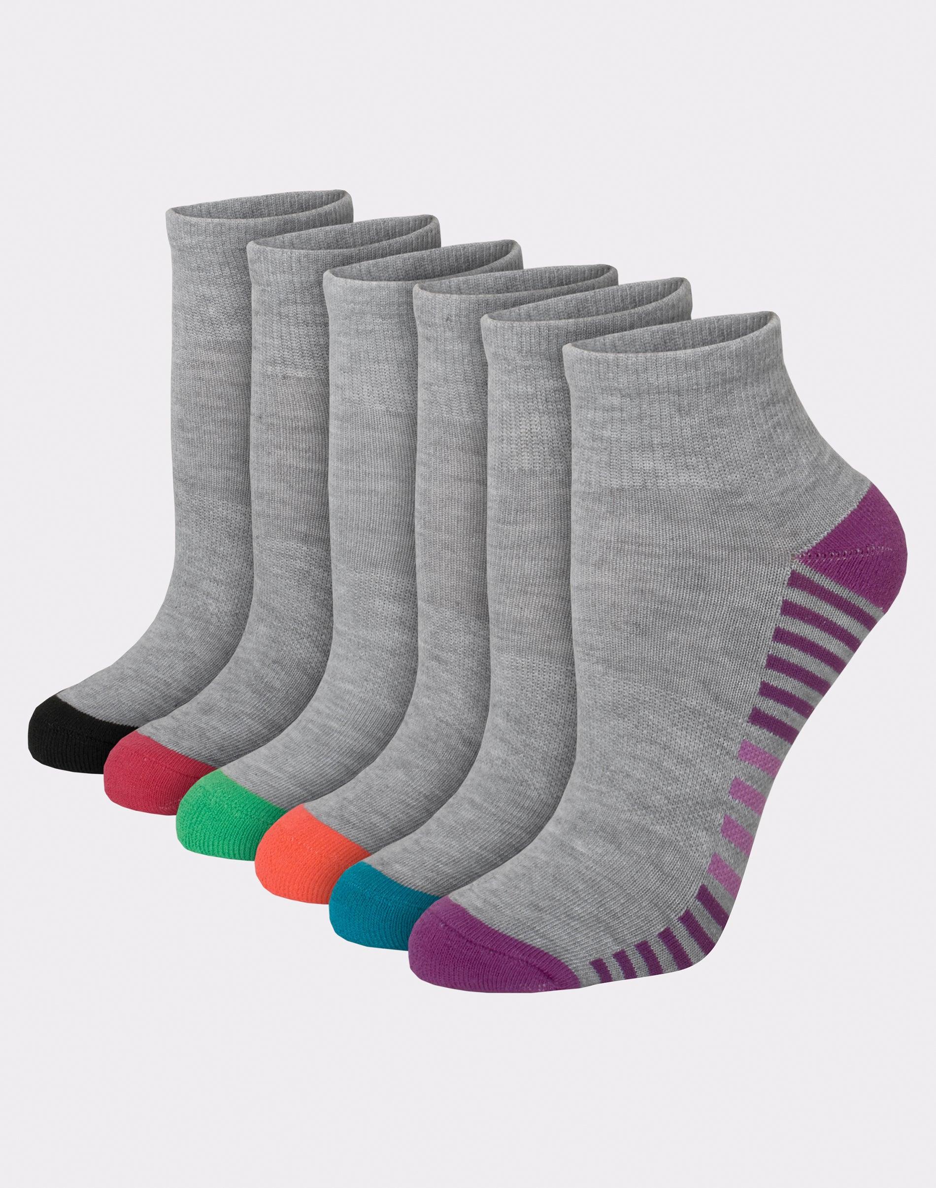 Hanes Comfort Fit Womens Ankle Socks, 6-Pairs Assortment 1 5-9 Product Image