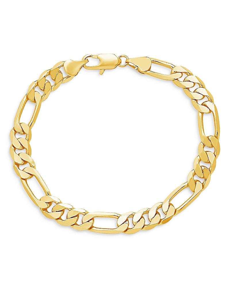 Womens Figaro Silver Plated Chain Bracelet Product Image