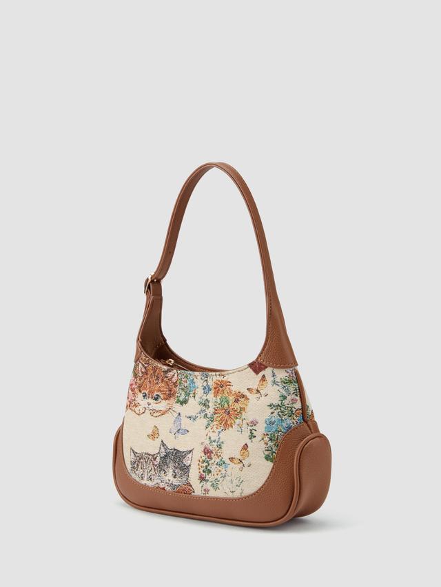 CAT & FLORAL SHOULDER BAG Product Image