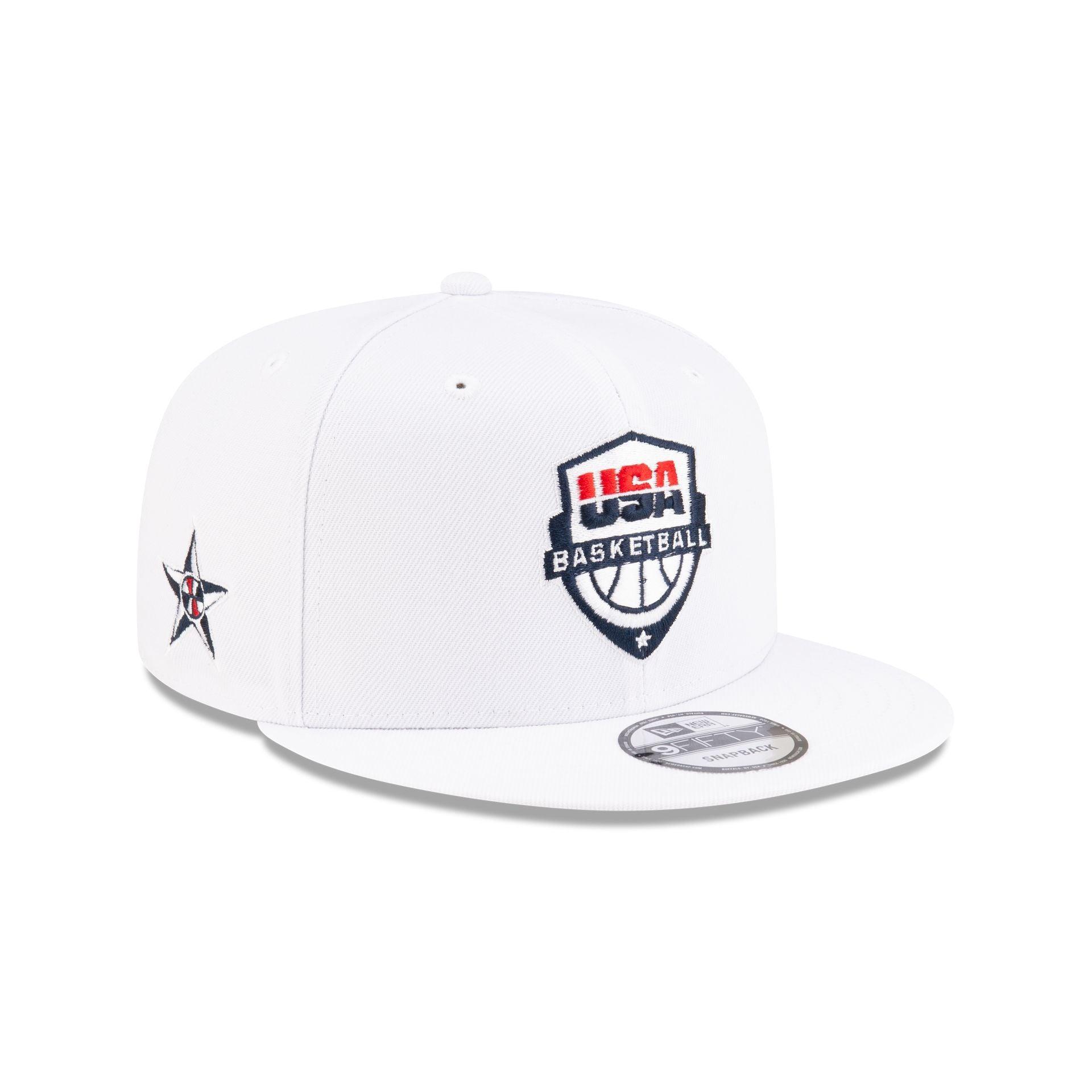 USA Basketball Optic White 9FIFTY Snapback Hat Male Product Image