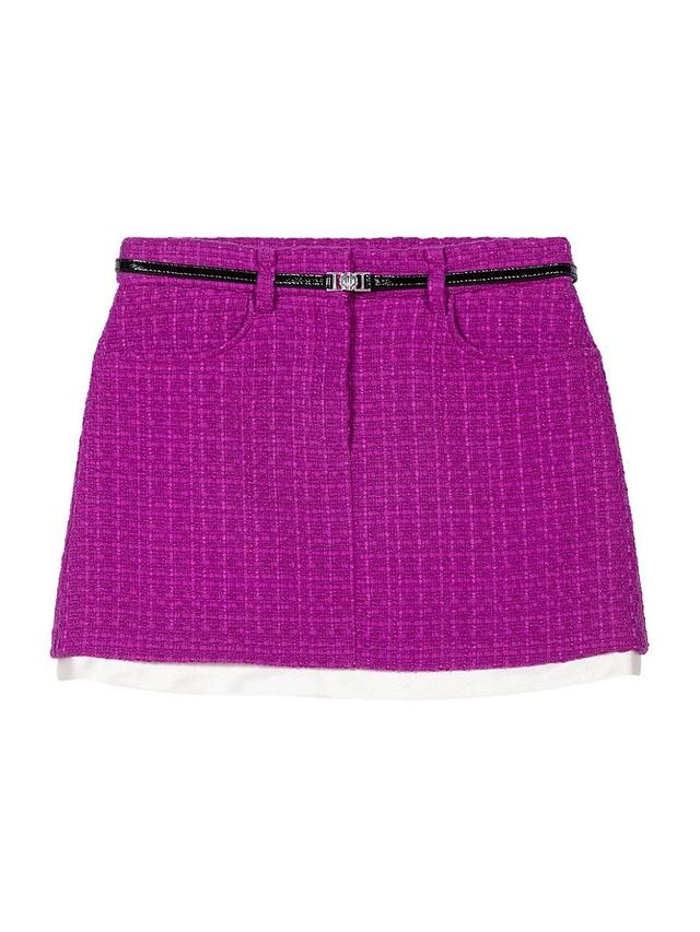 Womens Tweed Mini Skirt Product Image