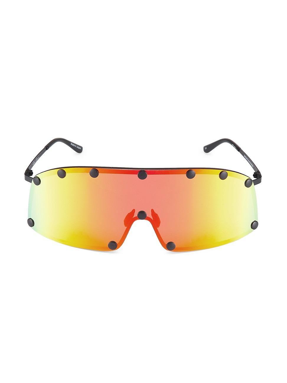 Mens Shield 80MM Rectangular Sunglasses Product Image