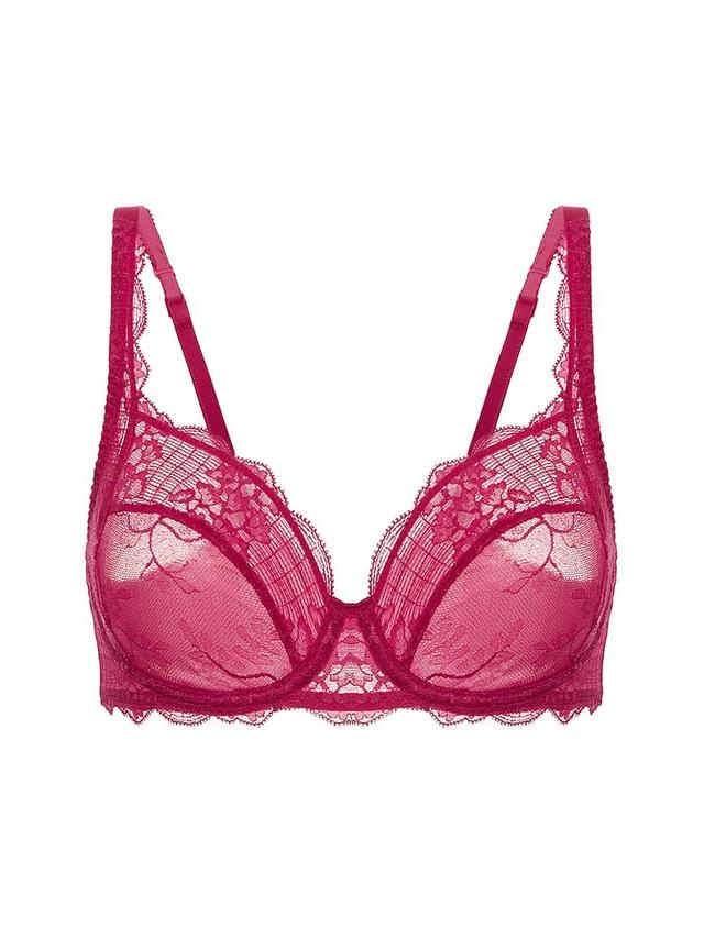 Womens Full-Coverage Lace Underwire Bra Product Image