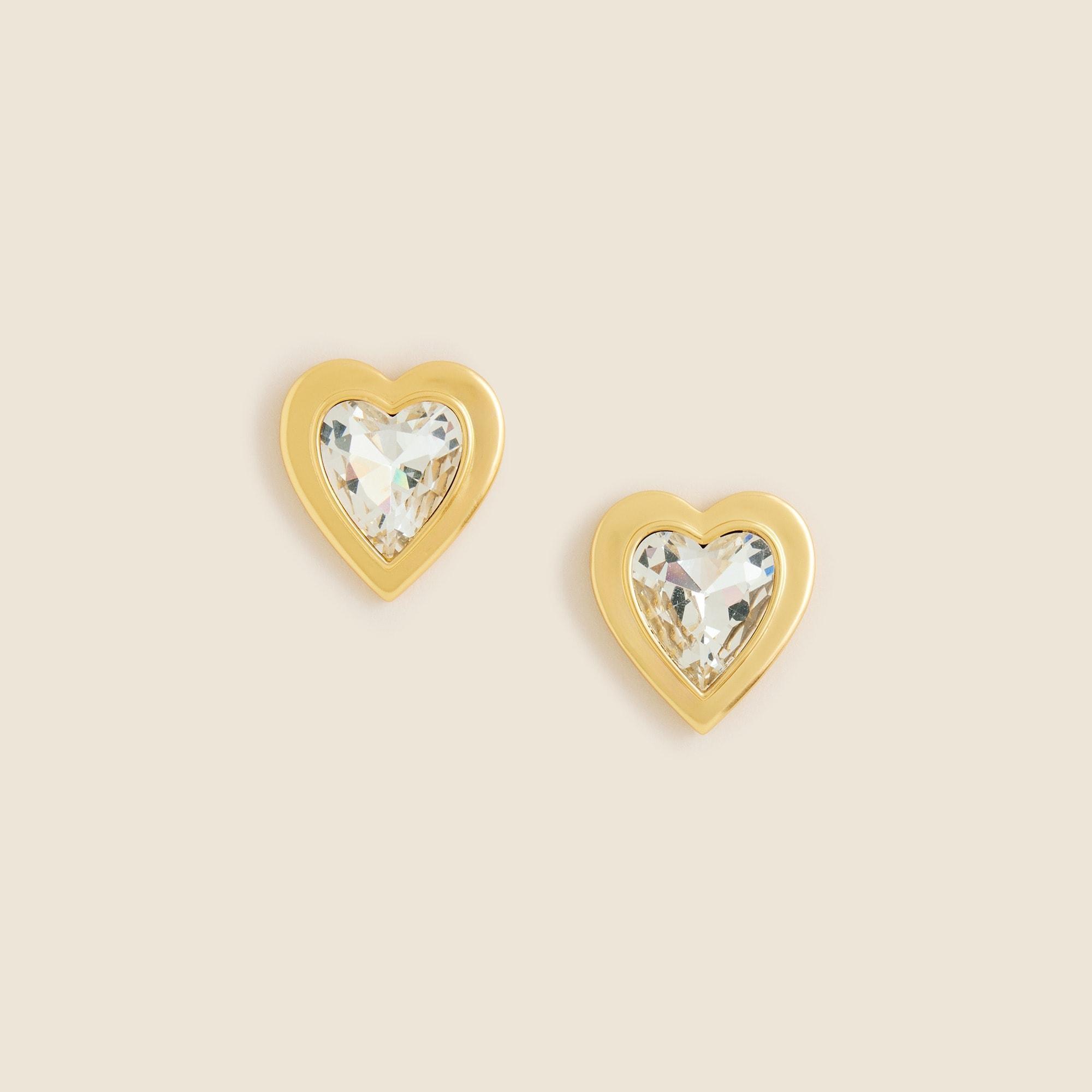 Crystal heart stud earrings Product Image