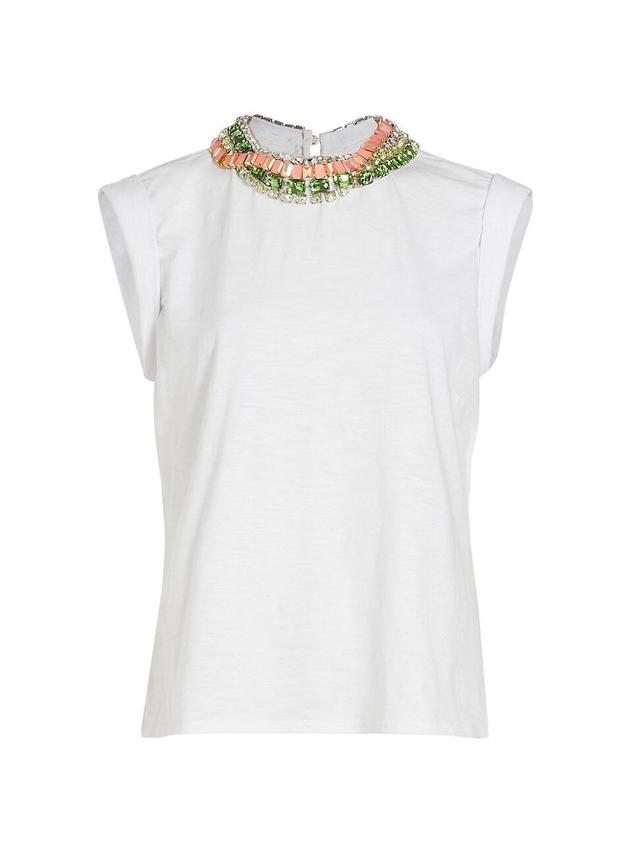 Womens Bella Jeweled Neckline Top Product Image