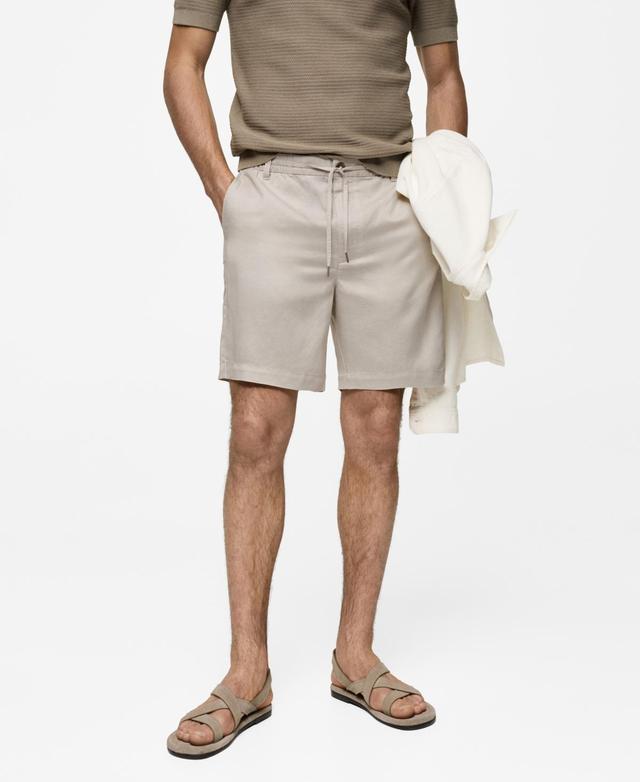 Mango Mens Linen 7.48 Cord Shorts Product Image