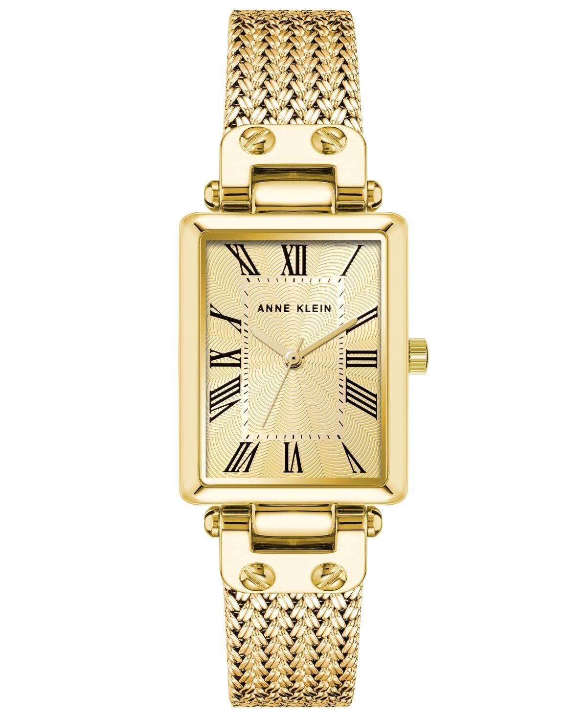 Anne Klein Womens Three Hand Quartz Gold-tone Stainless Steel Band Watch, 21.5mm - Gold Tone Product Image