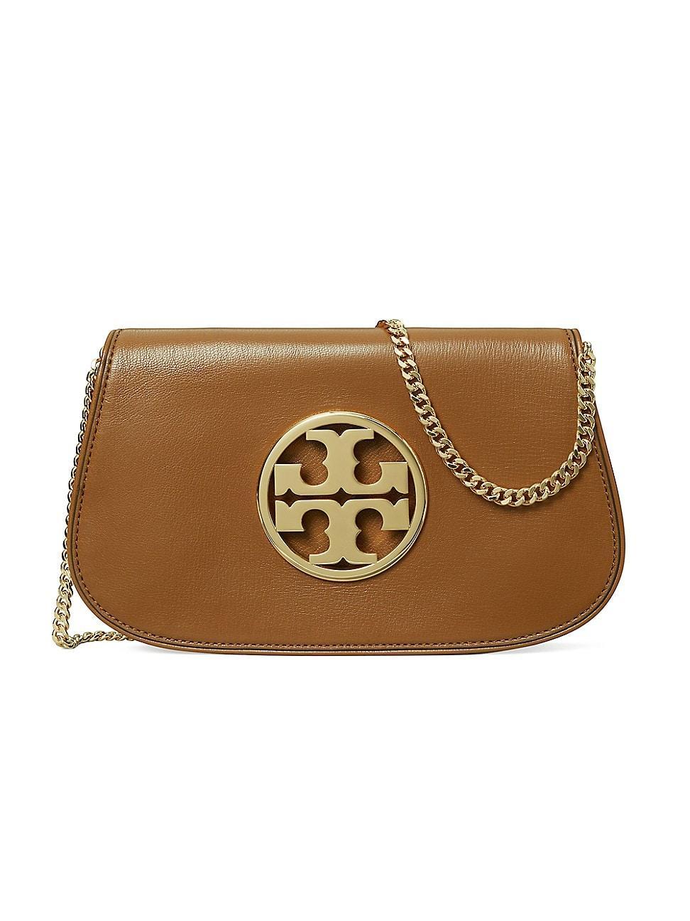 Womens Reva Leather Clutch-On-Chain Product Image