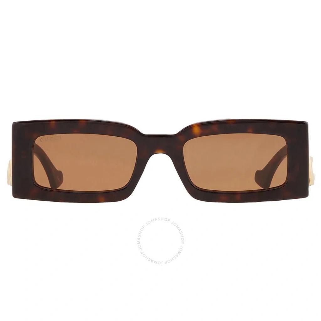 Brown Rectangular Ladies Sunglasses Gg1425s 002 53 In Brown / Dark Product Image