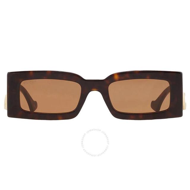 Brown Rectangular Ladies Sunglasses Gg1425s 002 53 In Brown / Dark Product Image