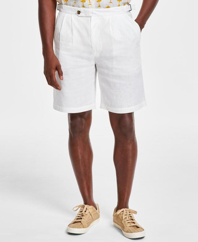 Club Room Mens Regular-Fit Pleated 9 Linen Shorts, Created for Macys Product Image